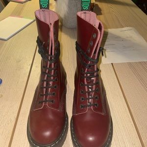 Solovair Oxblood 11 Eyed Derby Boot